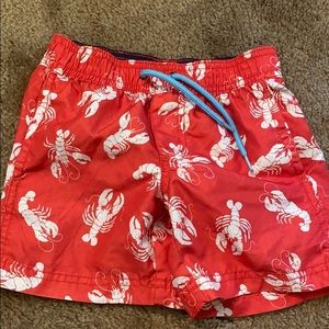 Toddler boys red lobster swim trunks 2t